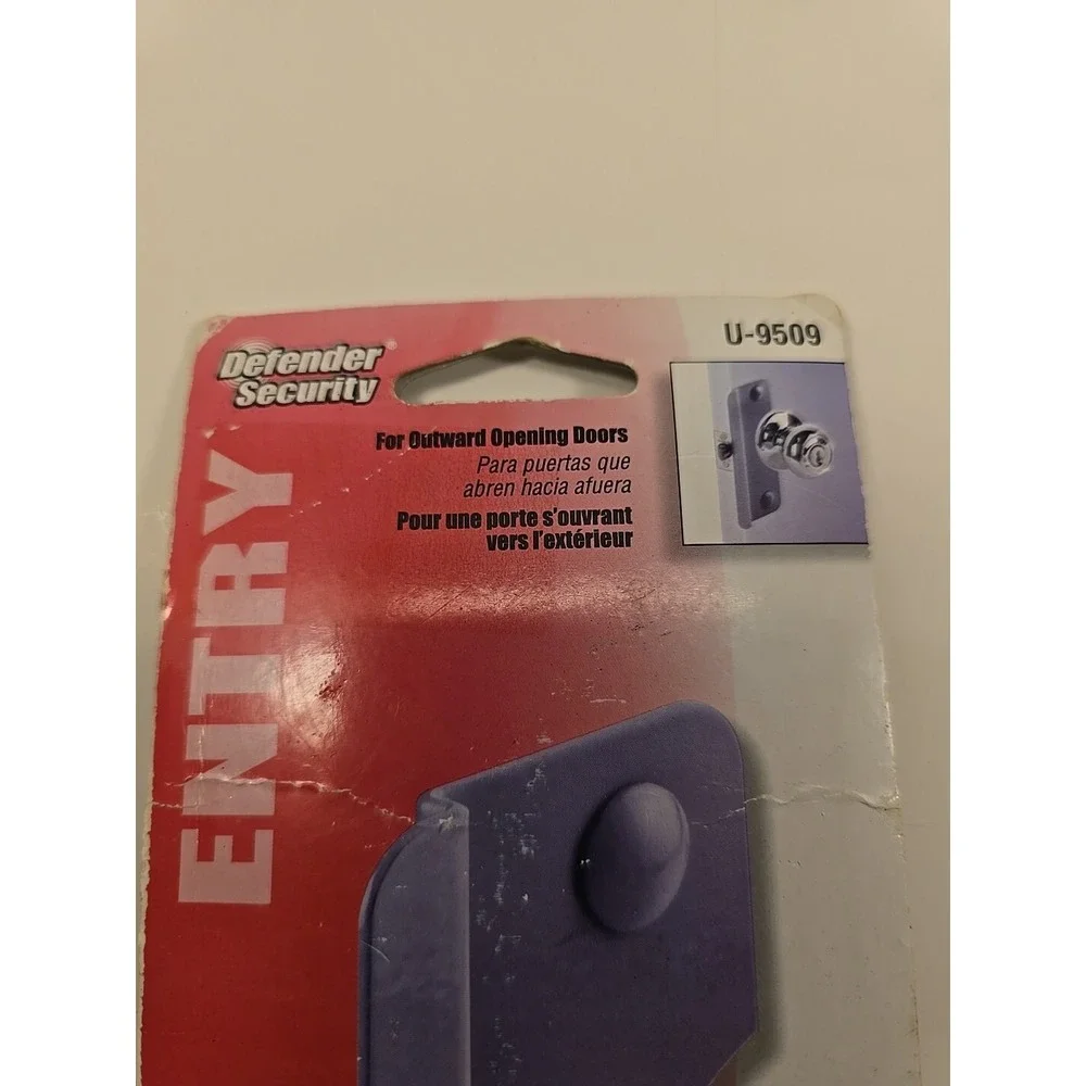 Defender Security Entry Latch Shield U-9509 For Outward Opening Doors Grey‎